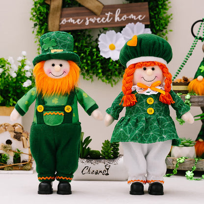 St. Patrick's Day Leprechaun Couple Dolls