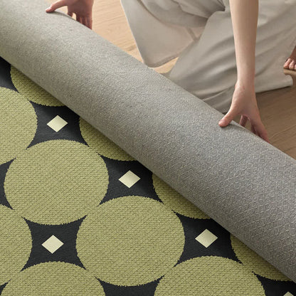 Circle & Square Pattern Area Rug