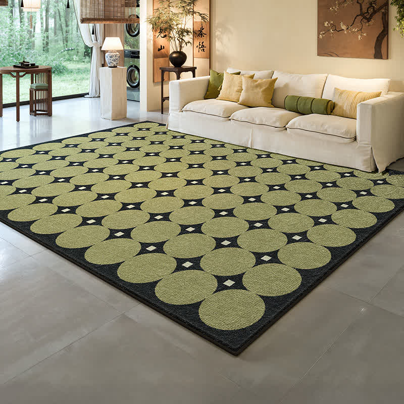 Circle & Square Pattern Area Rug