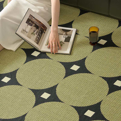 Circle & Square Pattern Area Rug