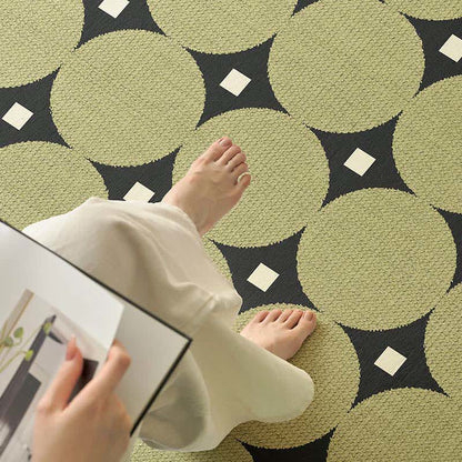 Circle & Square Pattern Area Rug
