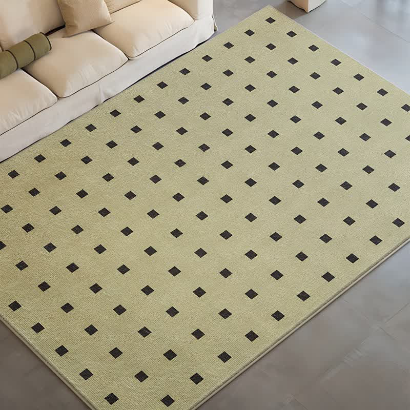 Green Small Checkered Area Rug
