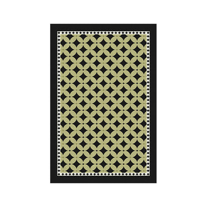 Green Geometric Diamond Area Rug
