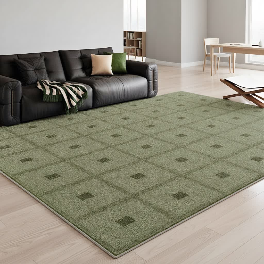Modern Geometric Plaid Area Rug