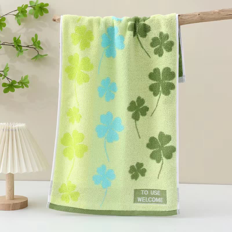 Four-Leaf Clover Pure Cotton Towel(2PCS)