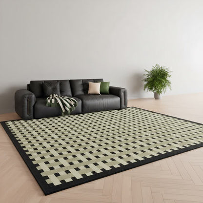 Green Line Plaid Area Rug