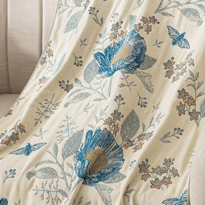 Floral & Butterfly Pure Cotton Gauze Bath Towel