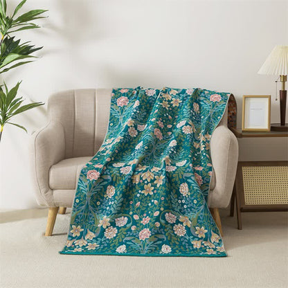 Botanical Floral & Leaf Cotton Gauze Bath Towel
