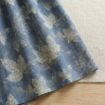 Oriental-Inspired Leaf Cotton Nightgown