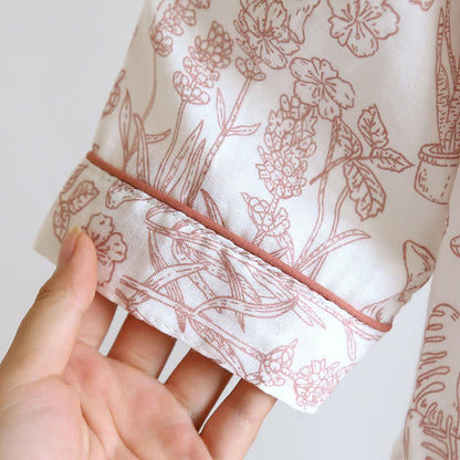 Jungle Mushroom & Bunny Cotton Gauze Pajamas