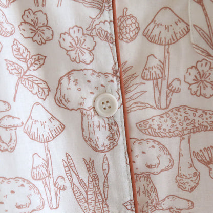 Jungle Mushroom & Bunny Cotton Gauze Pajamas