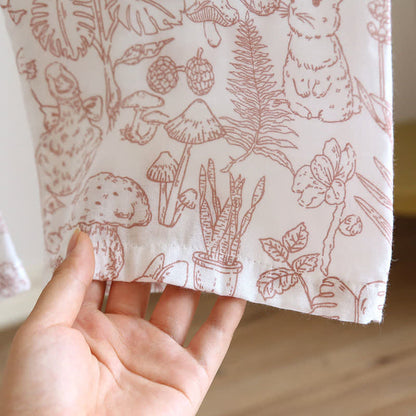 Jungle Mushroom & Bunny Cotton Gauze Pajamas
