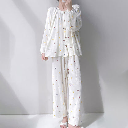 Ditsy Floral Double Gauze Cotton Loungewear Set