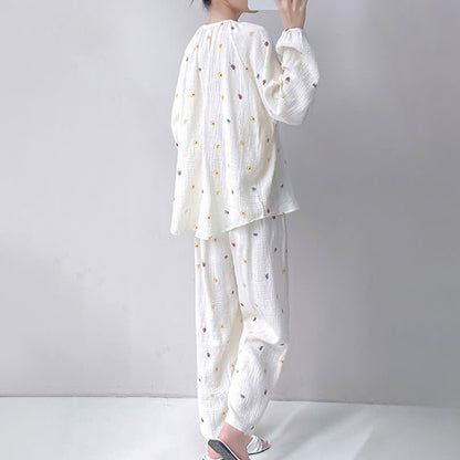 Ditsy Floral Double Gauze Cotton Loungewear Set