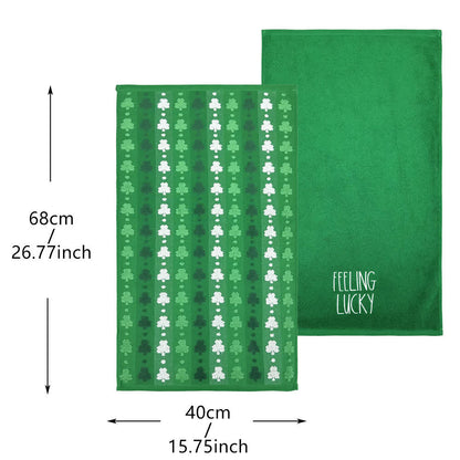 Four-Leaf Clover Inspired Cotton Hand Towel(2PCS)