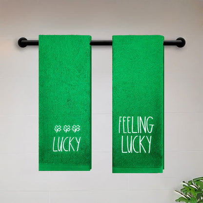 Four-Leaf Clover Inspired Cotton Hand Towel(2PCS)