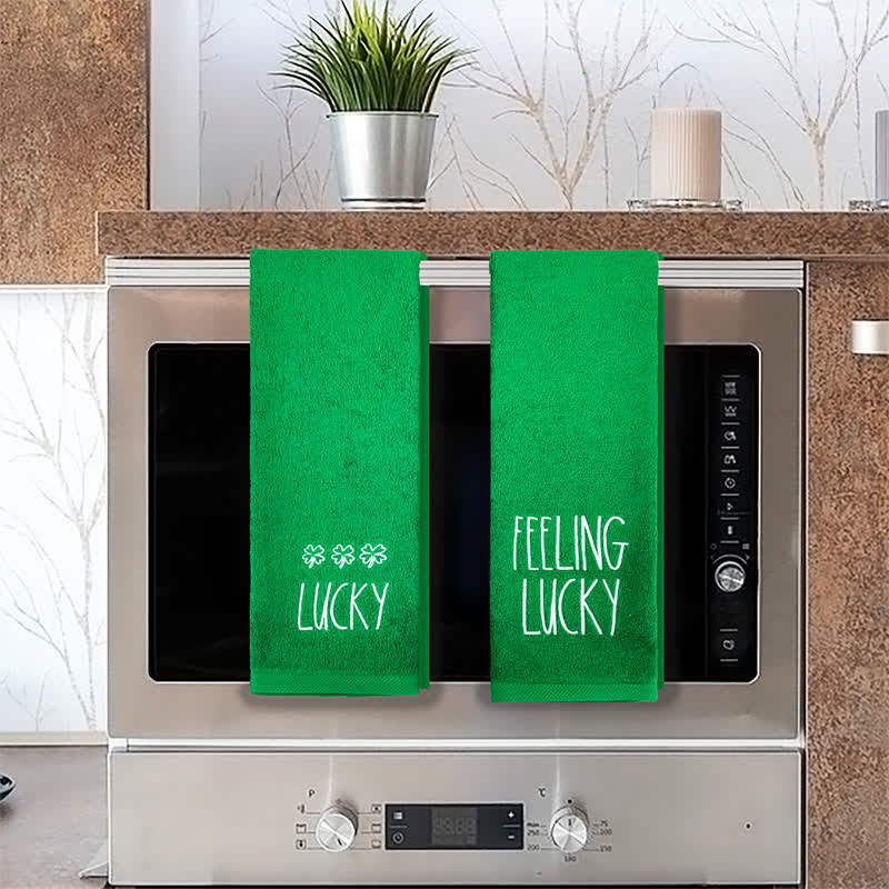 Four-Leaf Clover Inspired Cotton Hand Towel(2PCS)