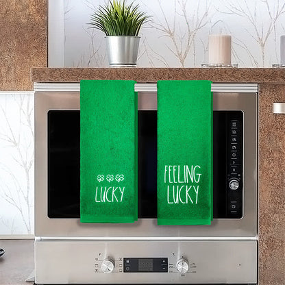 Four-Leaf Clover Inspired Cotton Hand Towel(2PCS)