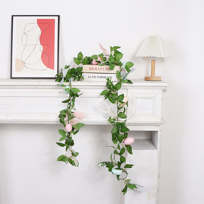 Faux Easter Egg Greenery Garland