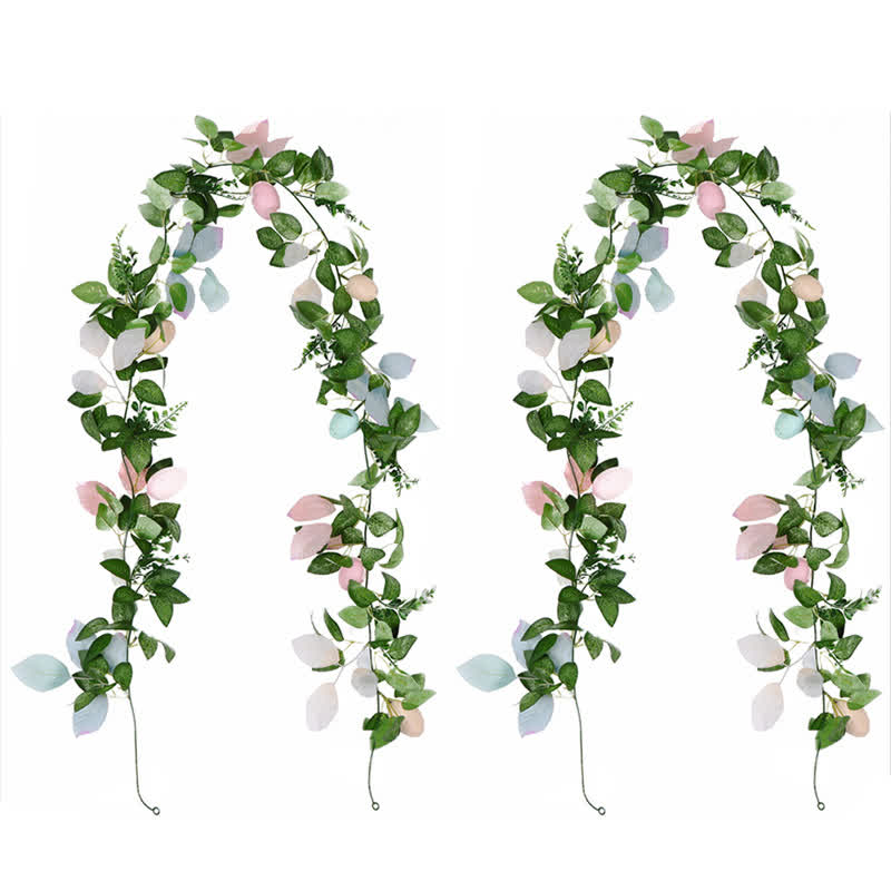 Faux Easter Egg Greenery Garland