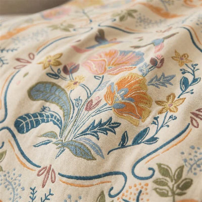 Country Floral Cotton Gauze Bath Towel