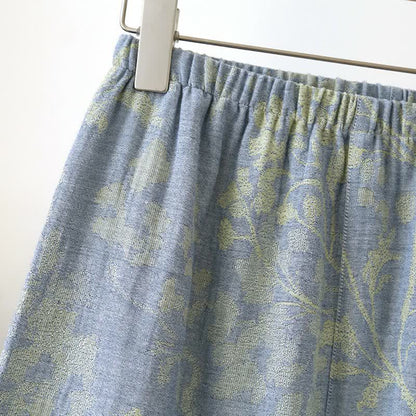 Eastern-Inspired Floral Cotton Pajama Set