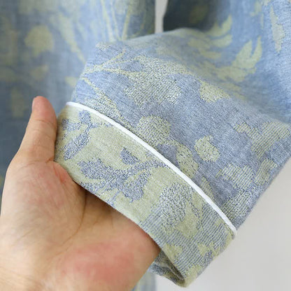 Eastern-Inspired Floral Cotton Pajama Set