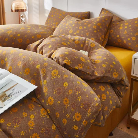 Yellow Daisy Cotton Double Gauze Bedding