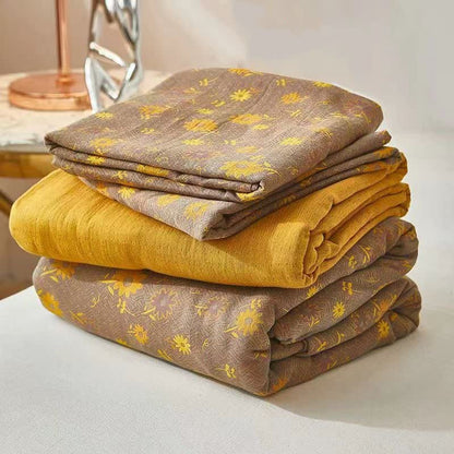 Yellow Daisy Cotton Double Gauze Bedding