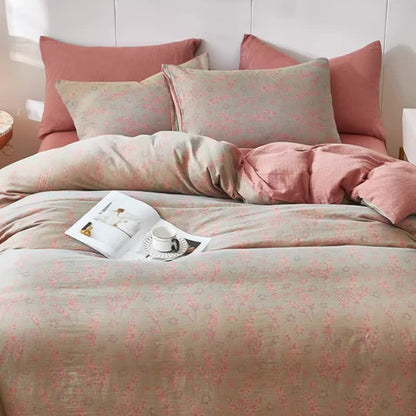 Lavender & Floral Cotton Double Gauze Bedding