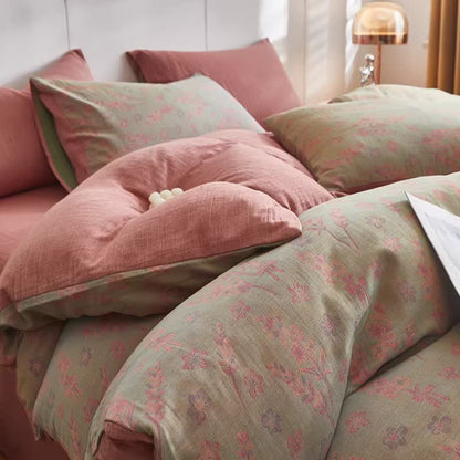 Lavender & Floral Cotton Double Gauze Bedding