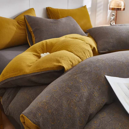 Subtle Geometric Cotton Double Gauze Bedding