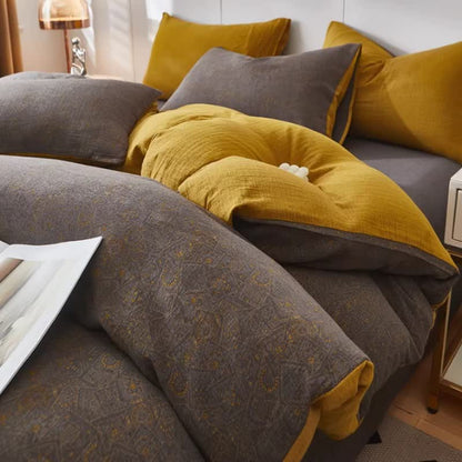 Subtle Geometric Cotton Double Gauze Bedding