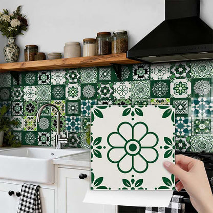 Retro Floral Peel and Stick Wall Sticker (24PCS)