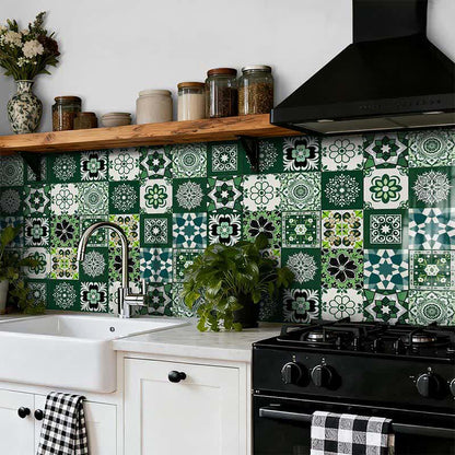 Retro Floral Peel and Stick Wall Sticker (24PCS)