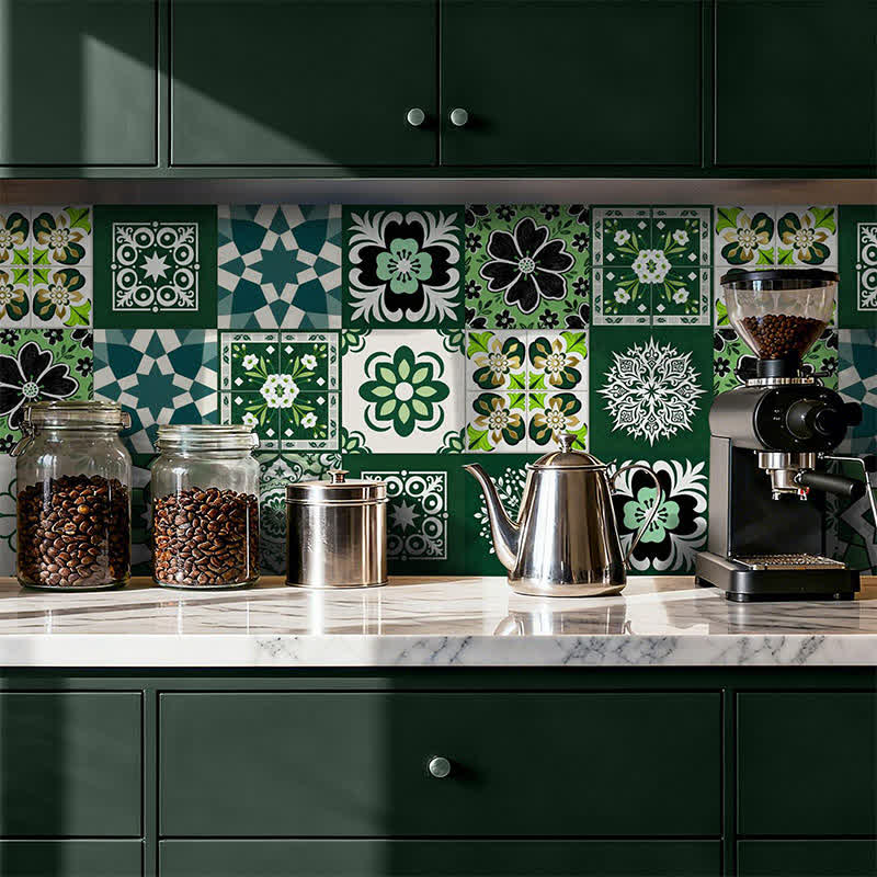 Retro Floral Peel and Stick Wall Sticker (24PCS)