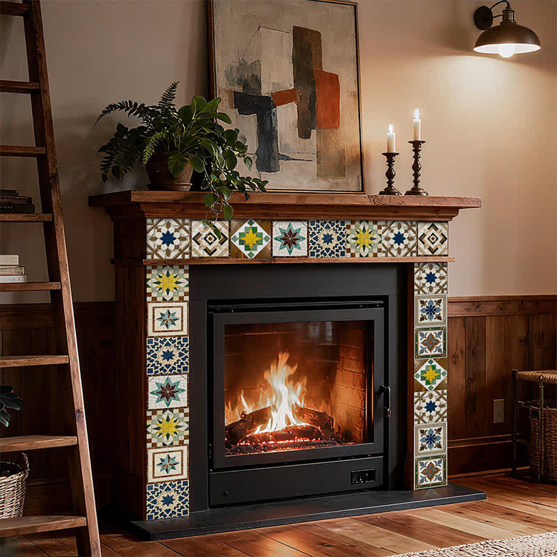 Vintage Peel and Stick Wall Sticker (24PCS)