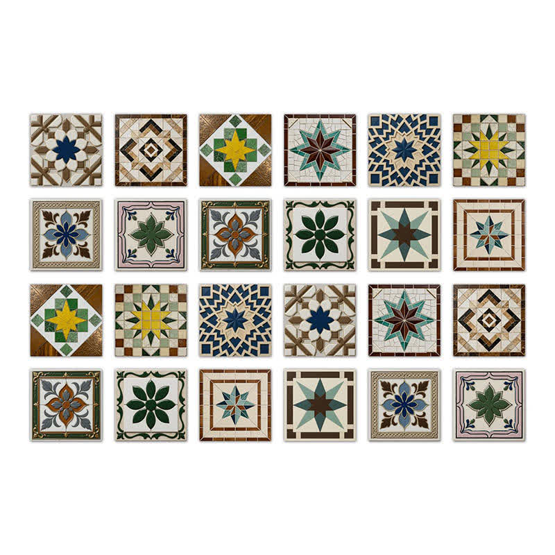 Vintage Peel and Stick Wall Sticker (24PCS)