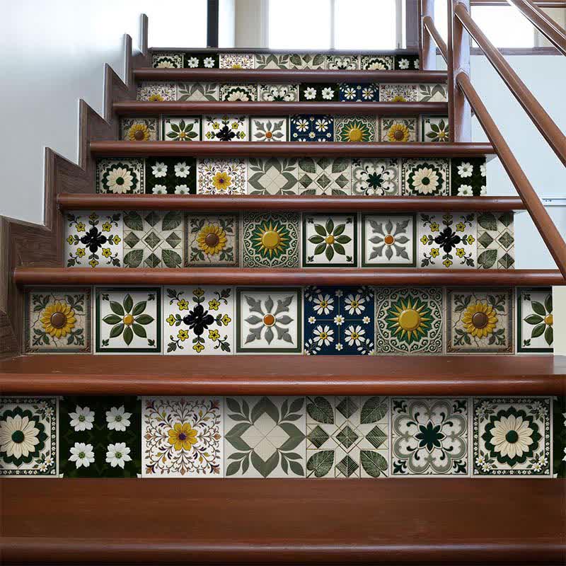 Sun & Floral Peel and Stick Wall Sticker (24PCS)