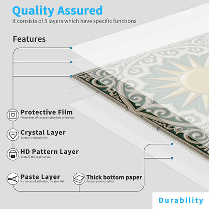 Sun & Floral Peel and Stick Wall Sticker (24PCS)