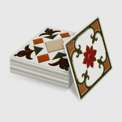 Orange & Green Peel and Stick Wall Sticker (24PCS)