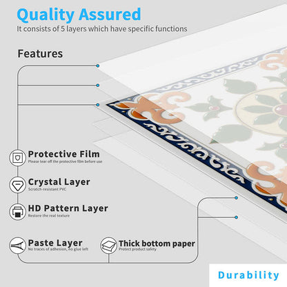 Orange & Green Peel and Stick Wall Sticker (24PCS)