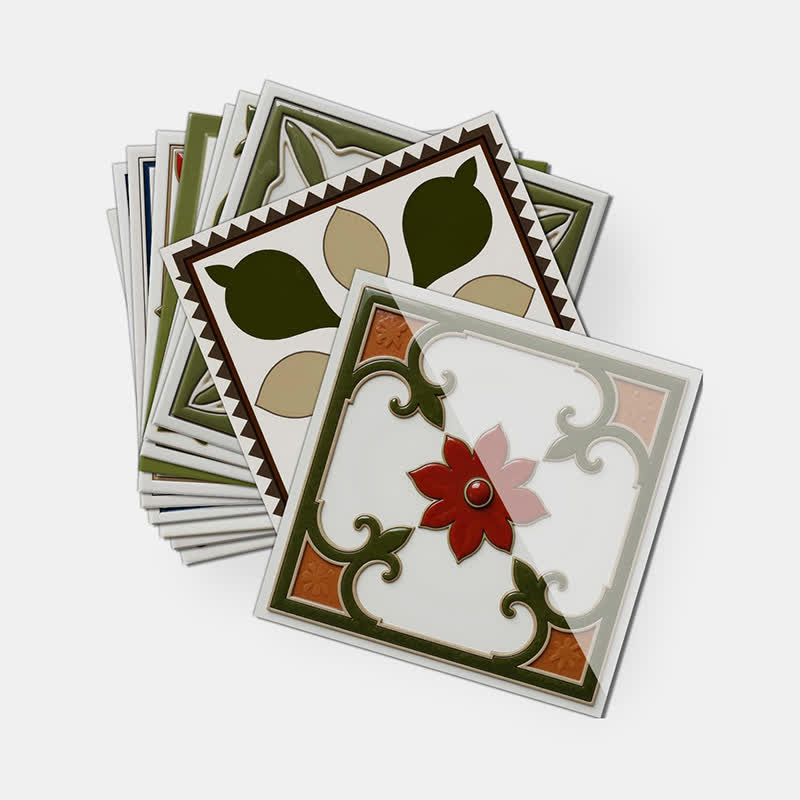 Orange & Green Peel and Stick Wall Sticker (24PCS)