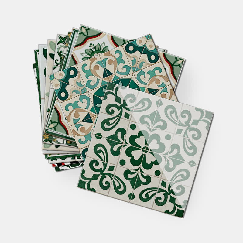 Boho Green Peel and Stick Wall Sticker (24PCS)