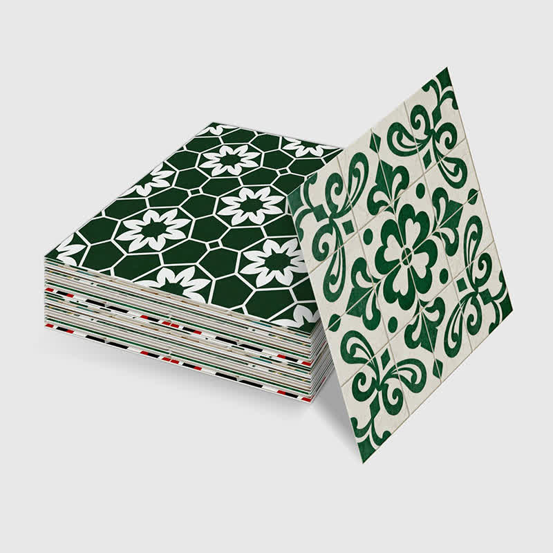 Boho Green Peel and Stick Wall Sticker (24PCS)