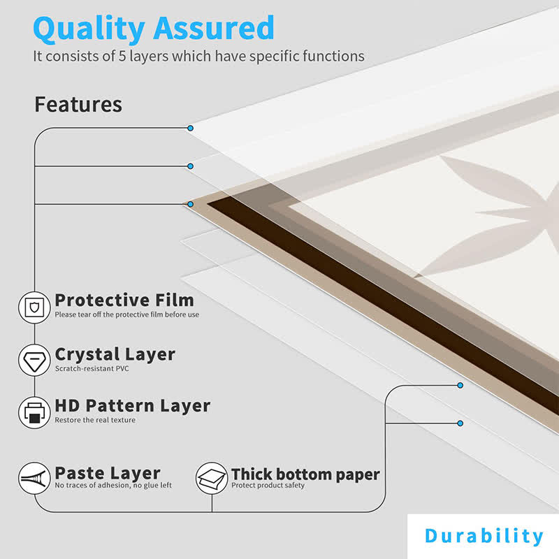 Brown Geometric Peel and Stick Wall Sticker (24PCS)