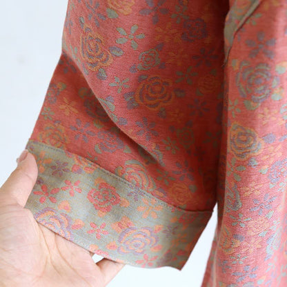 Double Gauze Cotton Rose Floral Nightgown