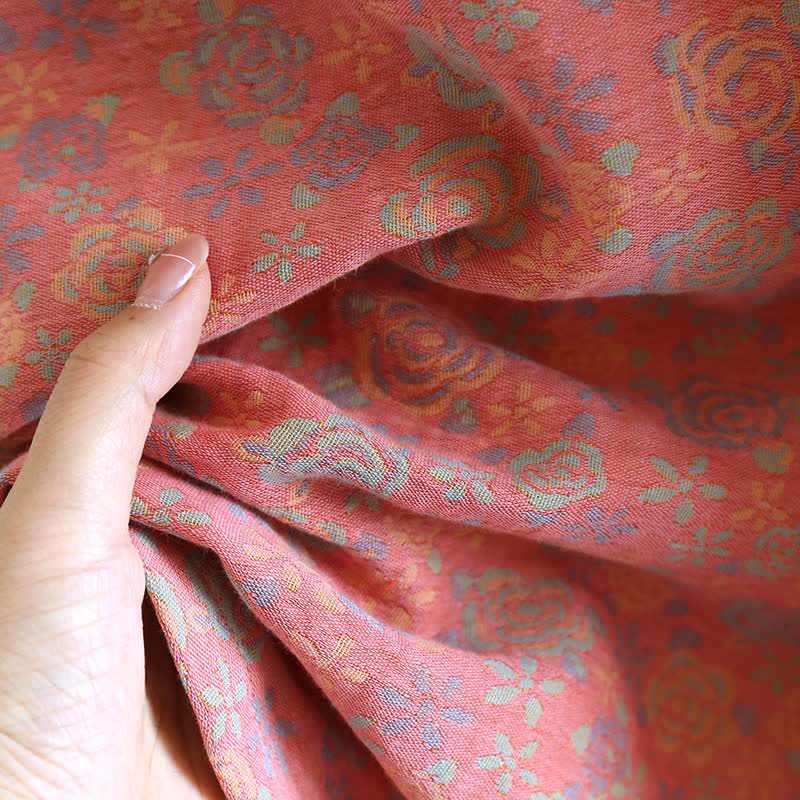Double Gauze Cotton Rose Floral Nightgown