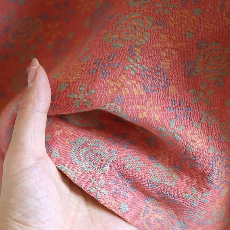 Double Gauze Cotton Rose Floral Nightgown