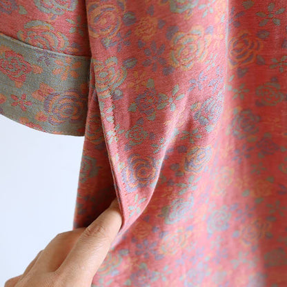 Double Gauze Cotton Rose Floral Nightgown